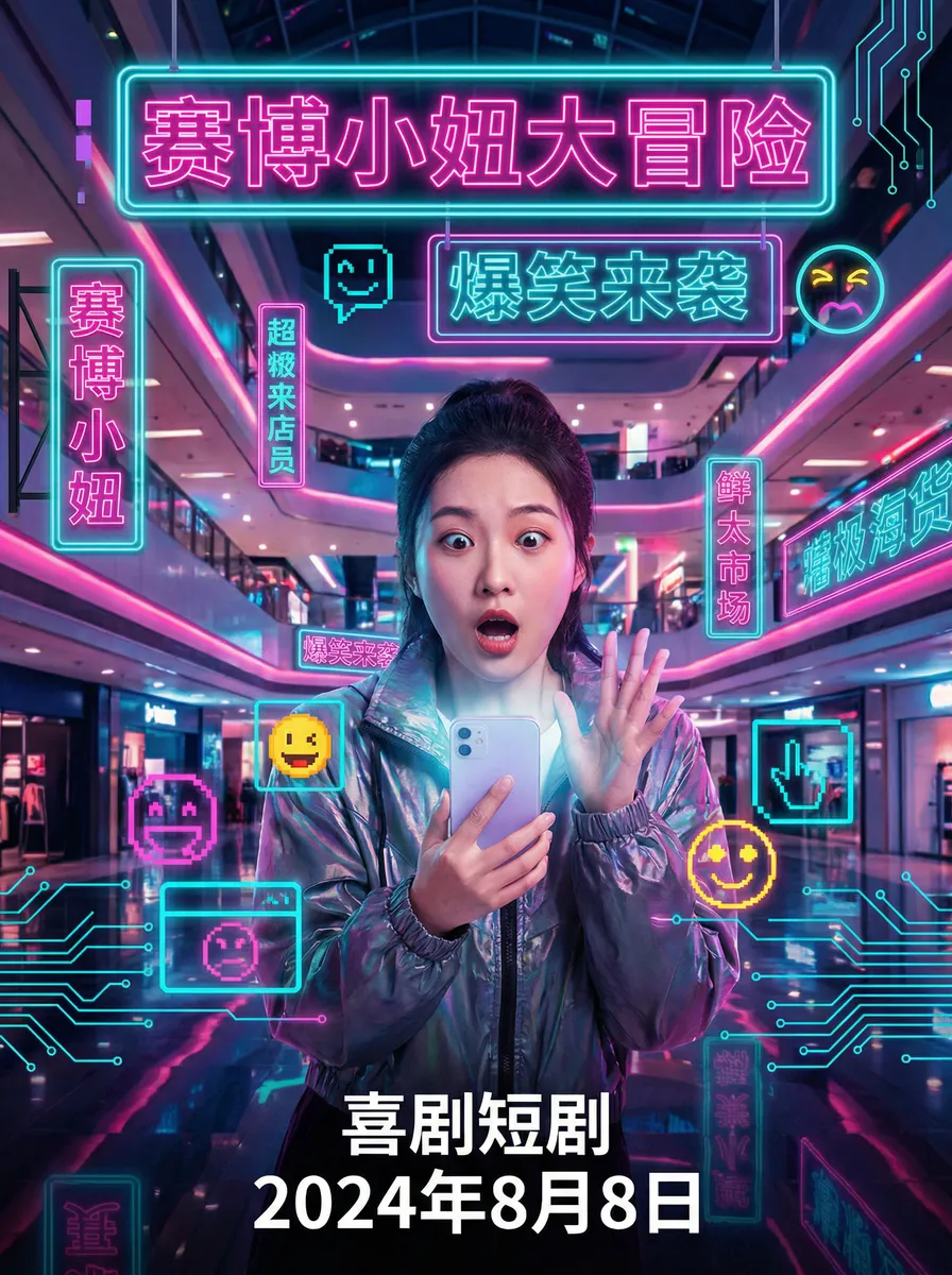 黑料不打烊最新地址 搞笑喜剧短剧 - 赛博小妞大冒险海报